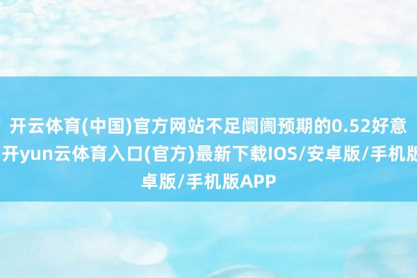 开云体育(中国)官方网站不足阛阓预期的0.52好意思元-开yun云体育入口(官方)最新下载IOS/安卓版/手机版APP