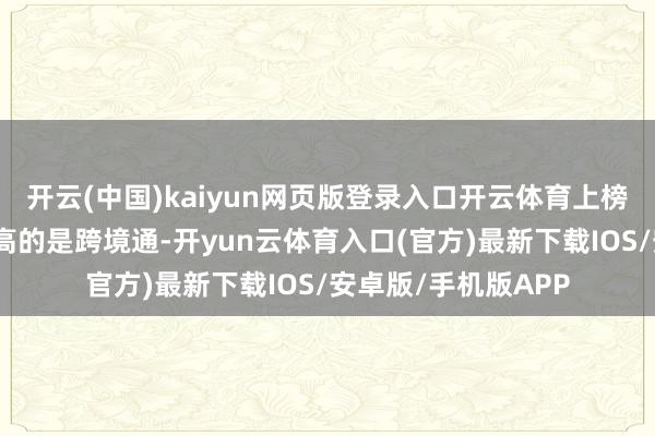 开云(中国)kaiyun网页版登录入口开云体育上榜个股中净买入额最高的是跨境通-开yun云体育入口(官方)最新下载IOS/安卓版/手机版APP